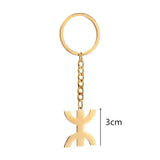 Stainless Steel Africa Berbers Symbol Pendant Keychain Kabyle Amazigh Jewelry