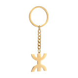 Stainless Steel Africa Berbers Symbol Pendant Keychain Kabyle Amazigh Jewelry