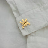 Adinkra Denkyem Crocodile Cufflinks for Women Men