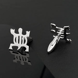 Adinkra Denkyem Crocodile Cufflinks for Women Men