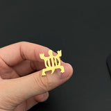 Adinkra Denkyem Crocodile Cufflinks for Women Men