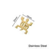 Adinkra Denkyem Crocodile Cufflinks for Women Men