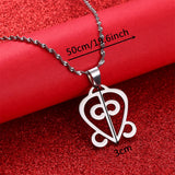 Stainless Steel Adinkra Symbol Necklace Power Of Love