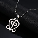 Stainless Steel Adinkra Symbol Necklace Power Of Love
