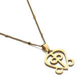 African Adinkra Symbol Pendant Necklace ODO NNYEW FIE KWAN Charm Jewelry