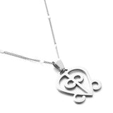 African Adinkra Symbol Pendant Necklace ODO NNYEW FIE KWAN Charm Jewelry