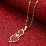 Albania Eagle Map Flag Pendant Necklace Albanian Jewelry