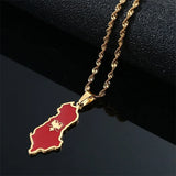 Albania Eagle Map Flag Pendant Necklace Albanian Jewelry
