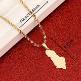 Stainless Steel Albania Map Pendant Necklace Shqiperise Map Chain Jewelry