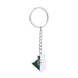 Stainless Steel Algeria Map Pendant Keychain Algerian Jewelry