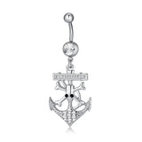 Stainless Steel Butterfly Belly Button Ring