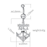 Stainless Steel Butterfly Belly Button Ring