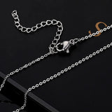 Stainless Steel Angel Necklace Lucky Number Chain Choker Jewelry