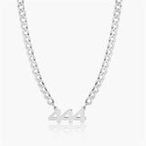 Stainless Steel Angel Number Necklace Lucky Numbers Pendant 111 222 333 444 555