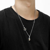 Stainless Steel Eagle Wings Pendant Necklace Punk Rock Jewelry