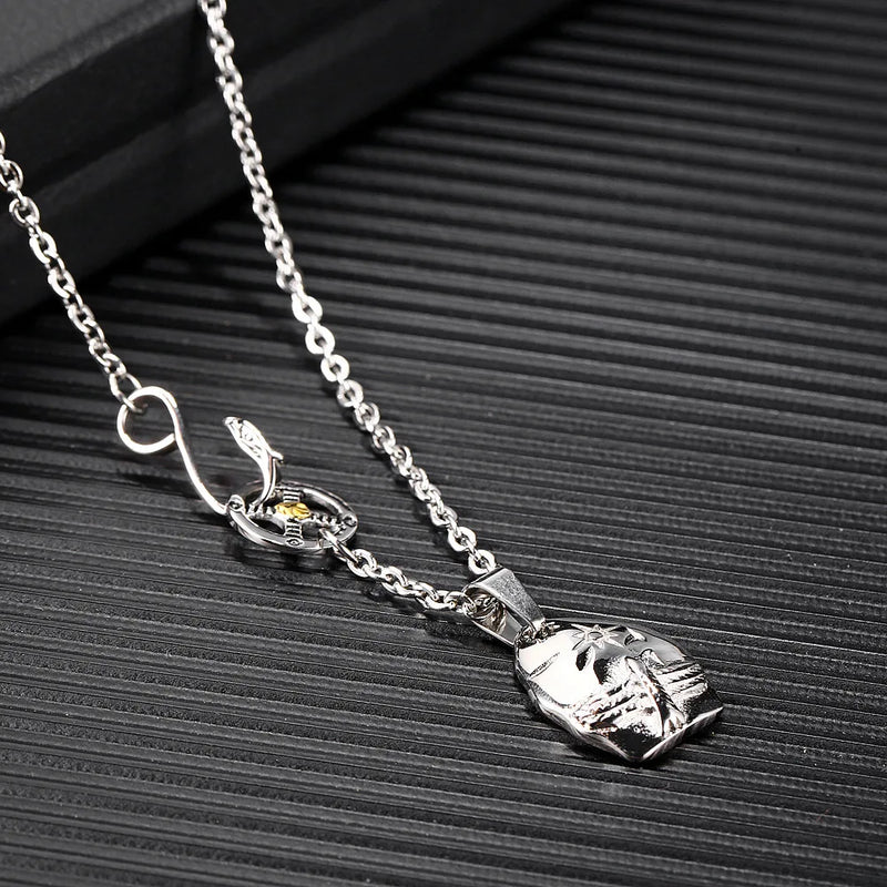 Stainless Steel Eagle Wings Pendant Necklace Punk Rock Jewelry