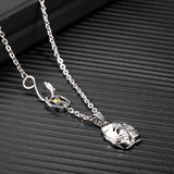Stainless Steel Eagle Wings Pendant Necklace Punk Rock Jewelry