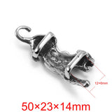 Leopard Slide Charm Stainless Steel Fit 12x6mm Leather Cord Bracelet