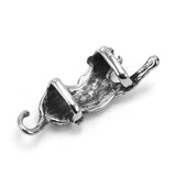 Leopard Slide Charm Stainless Steel Fit 12x6mm Leather Cord Bracelet