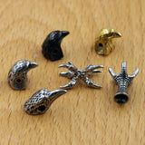 Stainless Steel Eagle Head Beads Charms for Jewelry Making 4Pcs