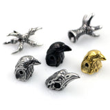 Stainless Steel Eagle Head Beads Charms for Jewelry Making 4Pcs