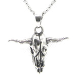 Animal Head Bull Pendant Punk Style Necklace With Chain