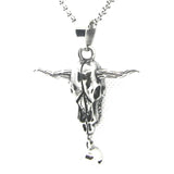 Animal Head Bull Pendant Punk Style Necklace With Chain