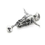 Animal Head Bull Pendant Punk Style Necklace With Chain