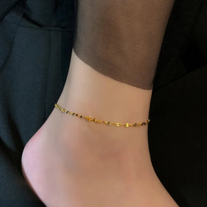 Stainless Steel Anklets Women Metal Charm Anklets Waterproof Summer Jewelry
