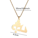 Stainless Steel Ashur Pendant Necklace for Women & Girls