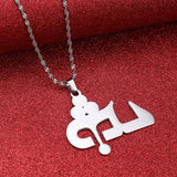 Stainless Steel Ashur Pendant Necklace for Women & Girls