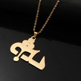 Stainless Steel Ashur Pendant Necklace for Women & Girls