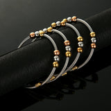 Stainless Steel Ball Beads Charm Bracelets For Men Women