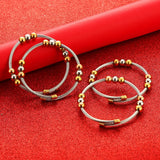 Stainless Steel Ball Beads Charm Bracelets For Men Women
