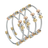 Stainless Steel Ball Beads Charm Bracelets For Men Women