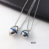 Stainless Steel Oval Necklace Perfume Bottle Pendant
