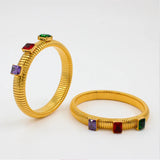 Stainless Steel Bangle 10mm 12mm Bracelets Glaze For Women Couple Jewelry