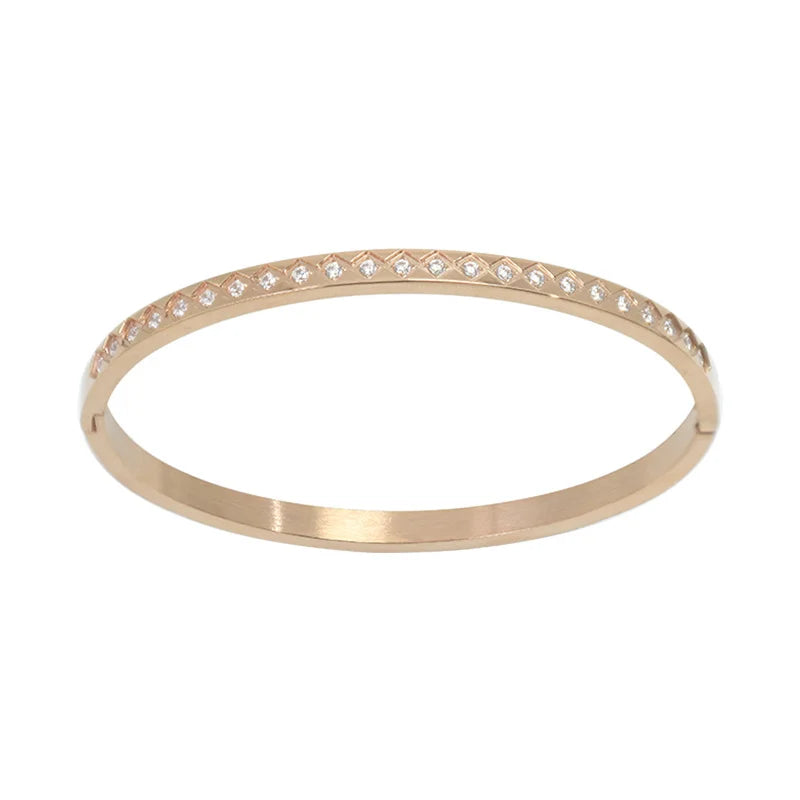 Stainless Steel Women's Cuff Bangle Bracelet