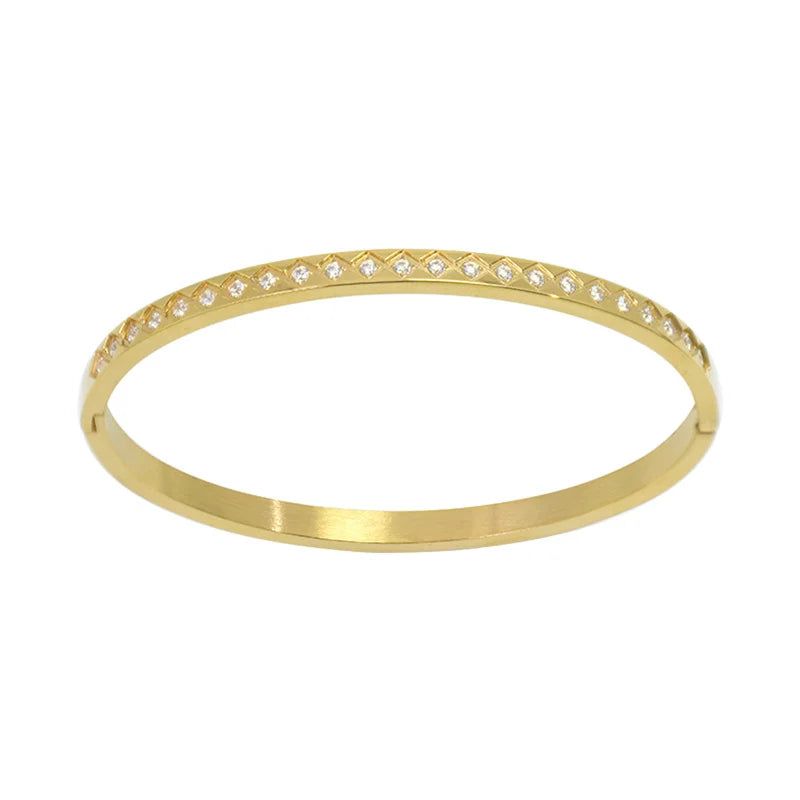 Stainless Steel Women's Cuff Bangle Bracelet