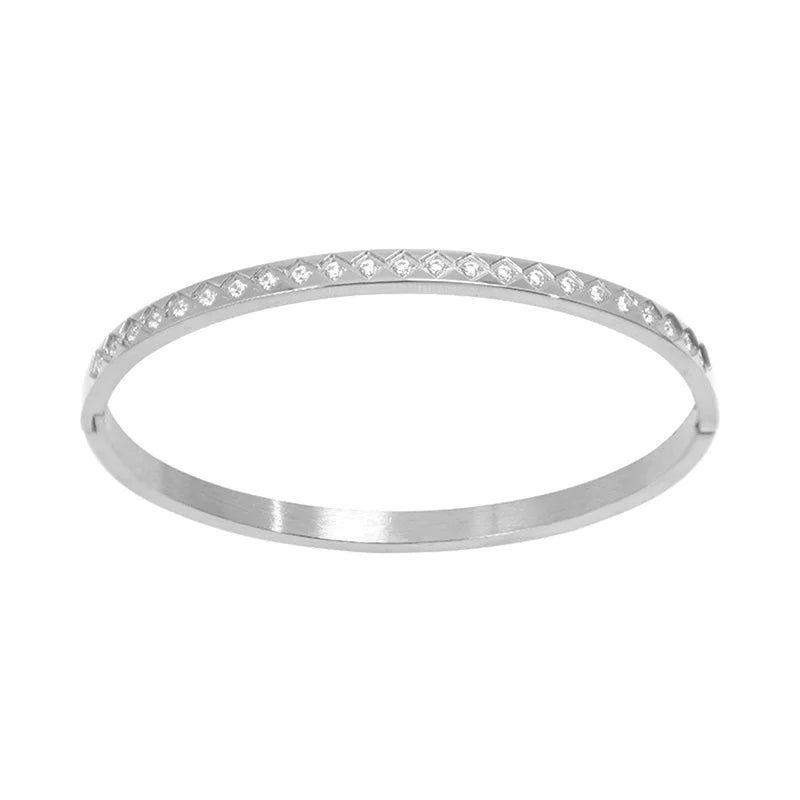 Stainless Steel Women's Cuff Bangle Bracelet