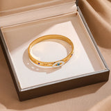 Stainless Steel Bangle with Devil Eye Charm