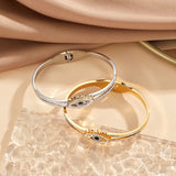 Stainless Steel Devil Eye Charm Bangle