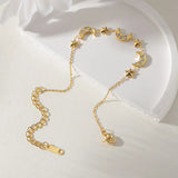 Stainless Steel Bangle for Women Chain Bracelet Star Moon Charm Hand Jewelry