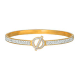 Stainless Steel Double Heart Bee Fower Couples Bracelet