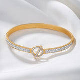 Stainless Steel Double Heart Bee Fower Couples Bracelet