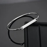 Stainless Steel Bar Cuff Bangle Bracelet Name ID Bracelet