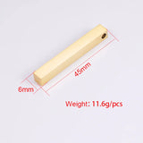 Stainless Steel Bar Pendant Blank for Engrave Metal Plate 10pcs