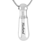 Stainless Steel Baseball Bat Cremation Necklace