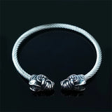 Stainless Steel Bat Bracelet Wristband Cuff Punk Bracelet