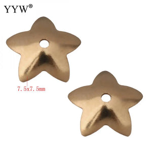 Stainless Steel Bead Cap Jewelry Making Spacer Flower Star 100pcs